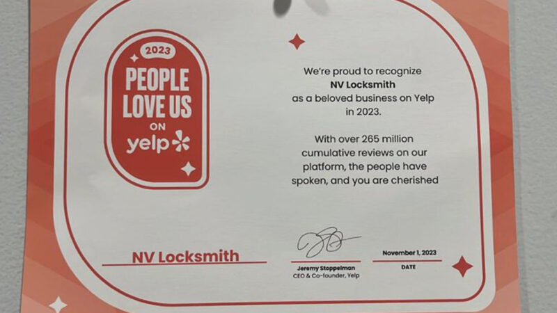 We Love NV Locksmith!” – Why Yelp Loves Our Commercial Rekey Service